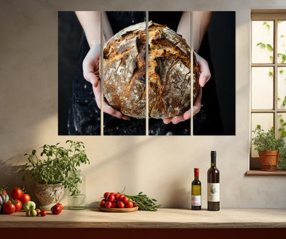 Bread Wall Art – Bakery Wall Decor | Framed Canvas Print, Ready to Hang