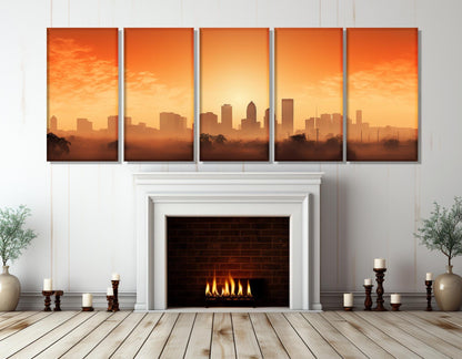 Fort Worth Canvas Print – Large Abstract Wall Art | Ready to Hang Cotton Canvas