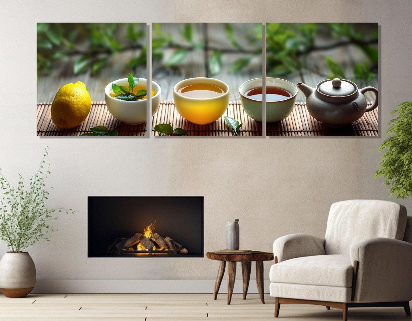Large Tea Canvas Print, Kitchen Wall Art, Tea Ceremony Painting, Kitchen Wall Decor, Tea Wall Art, Tea Lover Gift, Framed and Ready to Hang