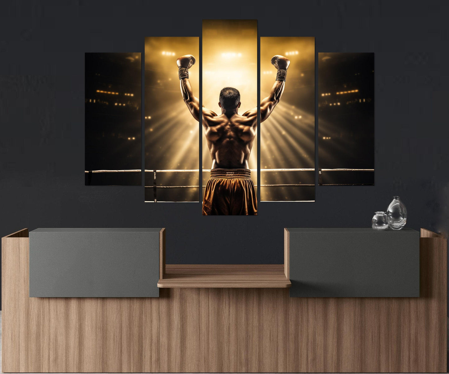 Boxing Wall Art - Martial Arts Canvas Print | Framed Ready to Hang Decor