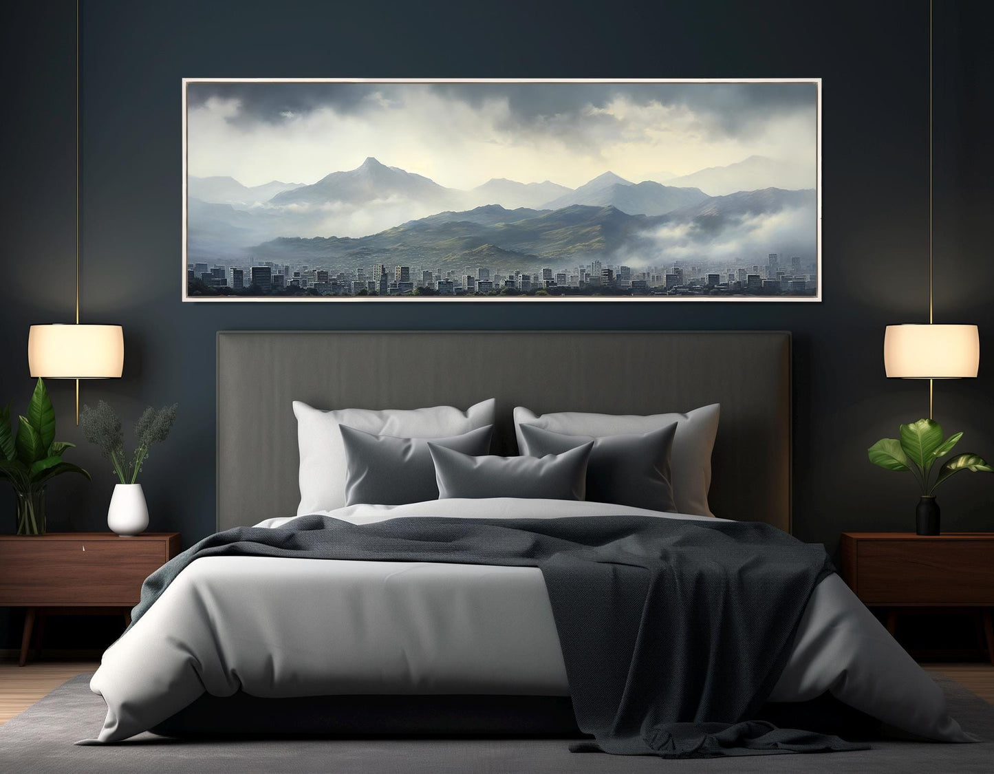 Caracas Skyline Canvas – Abstract Venezuela Wall Art | Framed & Ready to Hang