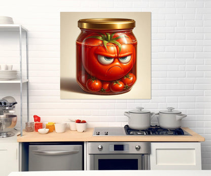 Pickled Tomato Canvas - Framed Kitchen Wall Decor | Ready to Hang Cotton Print
