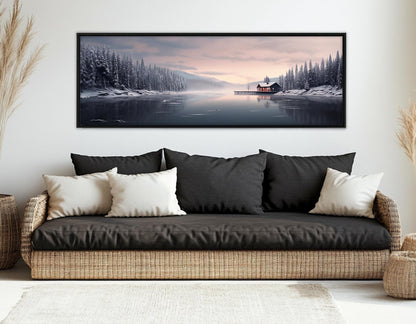 Norwegian Winter Canvas - Framed Canvas Wall Art | Snowy Nature Print Decor