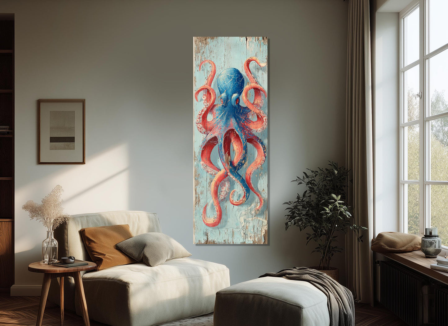 Octopus Canvas Print – Colorful Nautical Wall Art | Gallery Wrapped Cotton Canvas