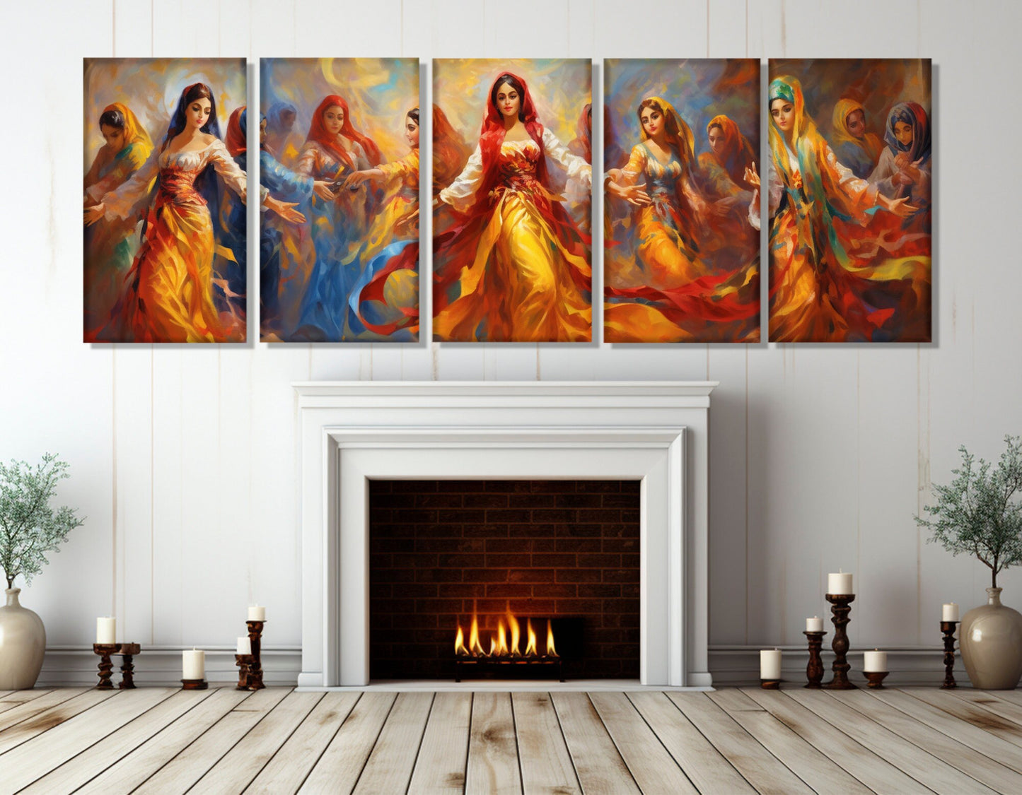Arab Women Canvas Print - Framed Oriental Wall Art | Ready to Hang Cotton Canvas