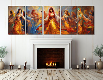 Arab Women Canvas Print - Framed Oriental Wall Art | Ready to Hang Cotton Canvas