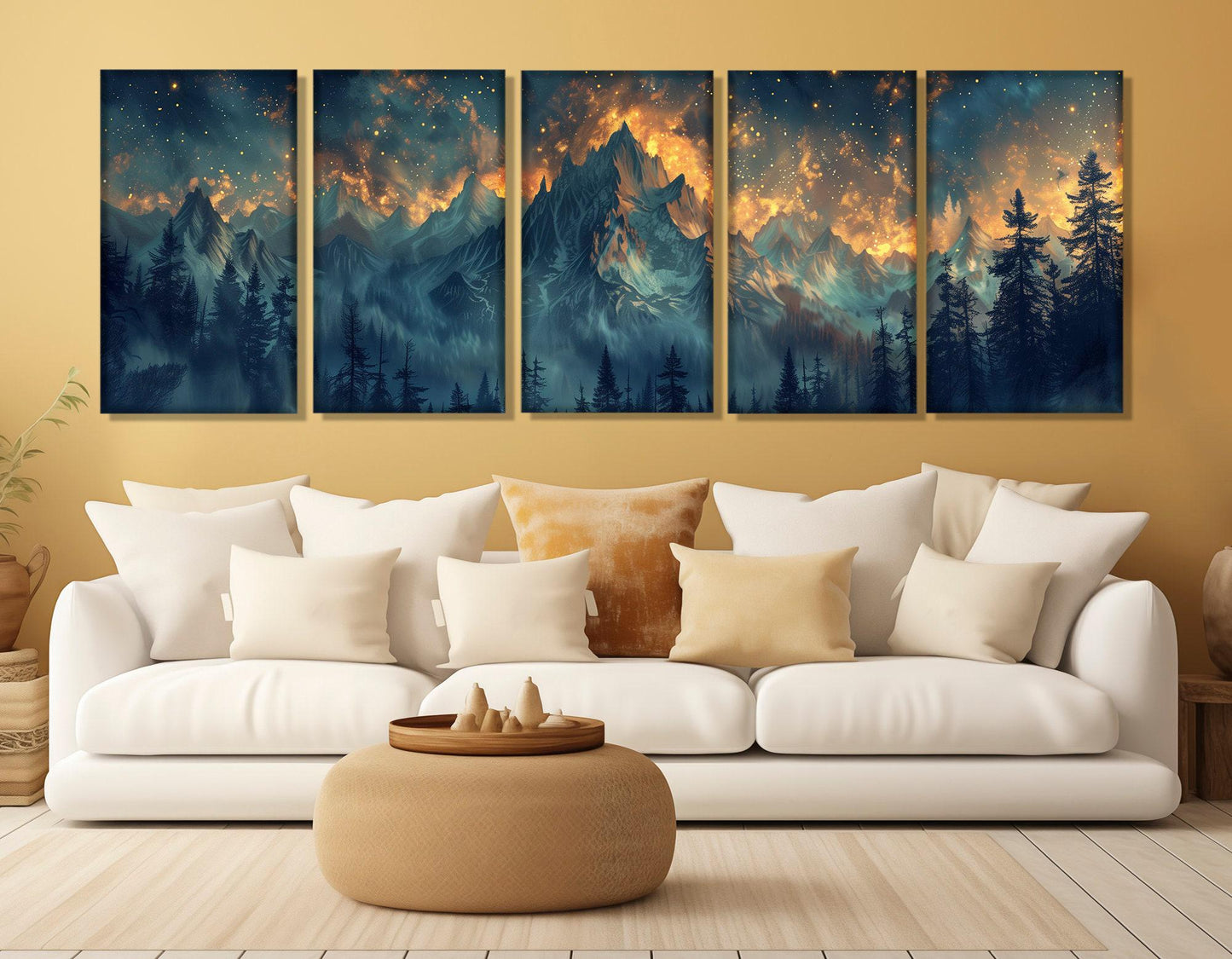 Mountains Canvas Print – Abstract Mountain Art | Framed Canvas Art, Ready to Hang