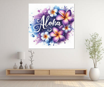 Hawaii Sign Canvas Print, Aloha Wall Art, Framed and Ready to Hang