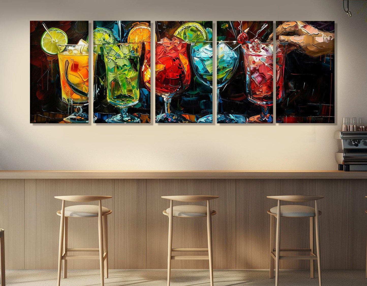 Cocktails Canvas Print – Framed Canvas Art | Modern Bar Painting & Ready to Hang