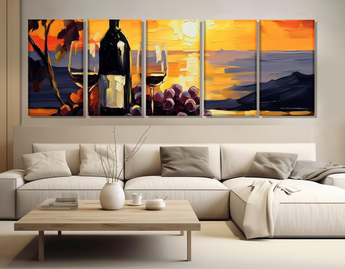 Wine Wall Art – Large Wine Canvas Print with Floating Frame | Gallery Wrapped Canvas