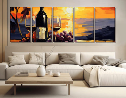 Wine Wall Art – Large Wine Canvas Print with Floating Frame | Gallery Wrapped Canvas