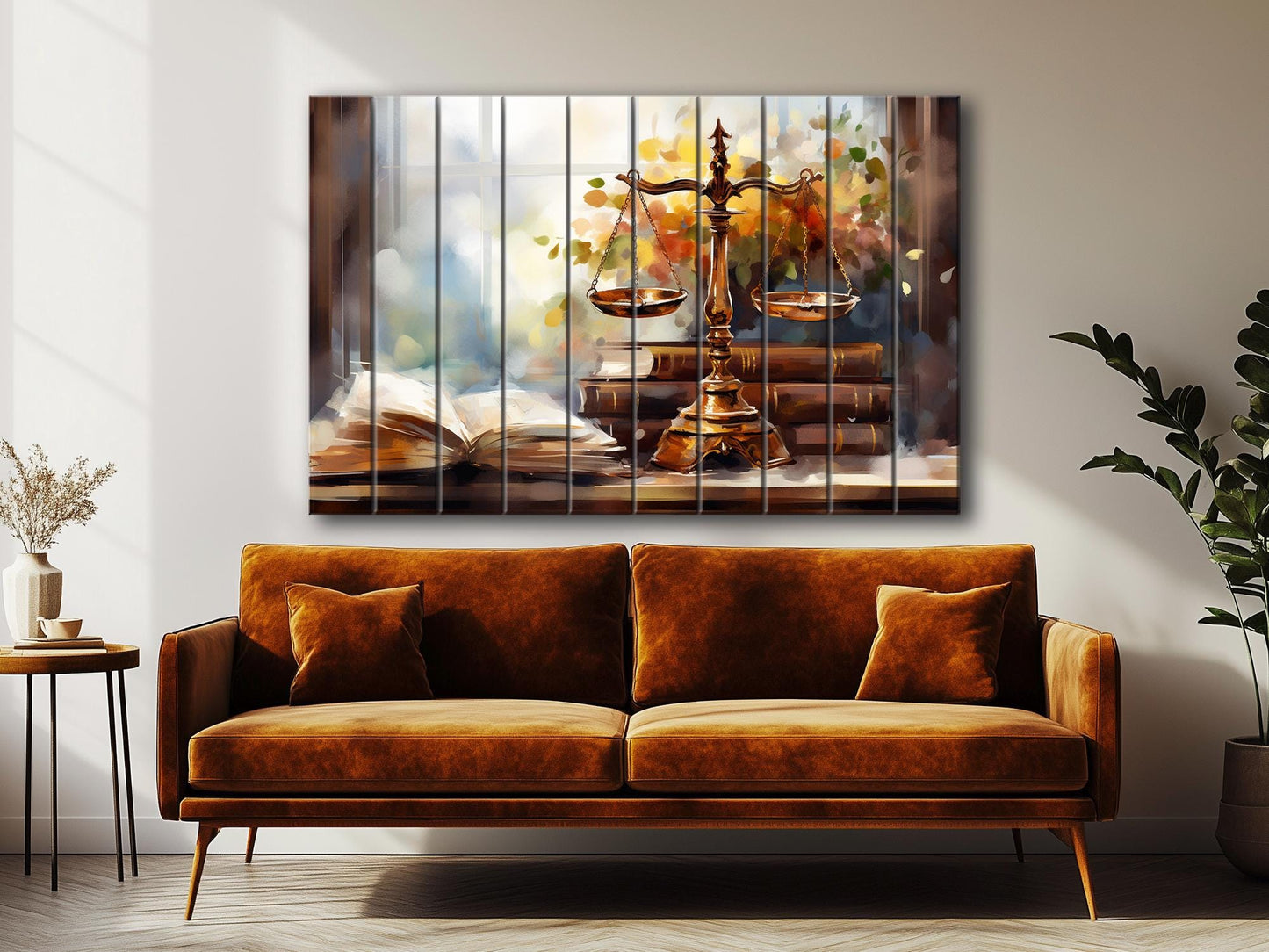 Wooden Wall Art – Rustic Valletta Skyline Wood Plank Painting | Natural Wood Artwork