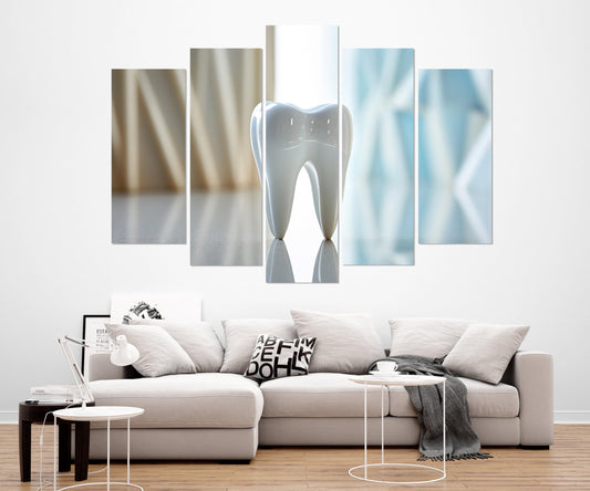 Dentist Wall Art | Modern Dental Art, Tooth Canvas Print – Gift for Dentist Decor
