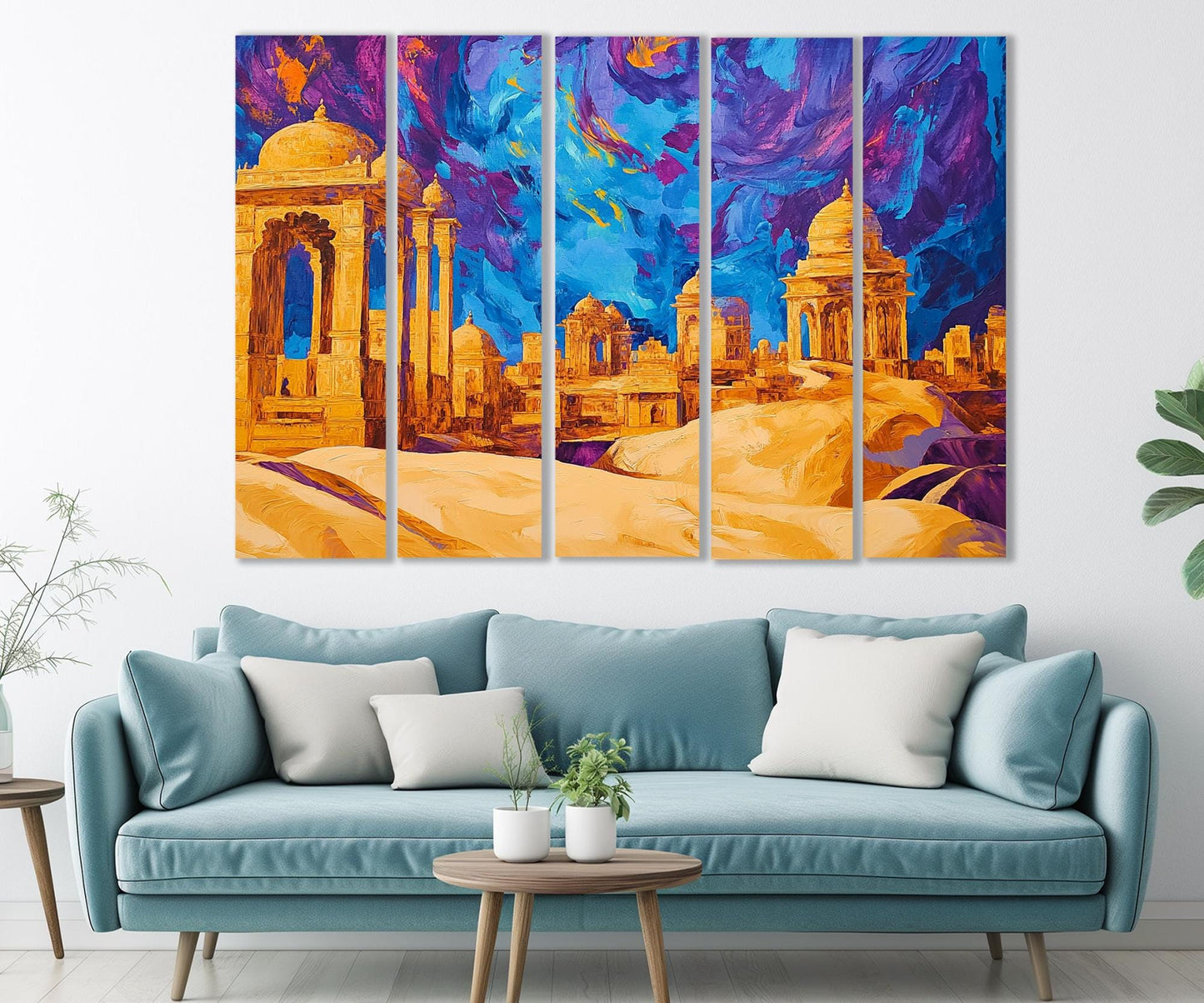 Bada Bagh Canvas Print – Abstract Indian Wall Art on Cotton Canvas, Ready to Hang
