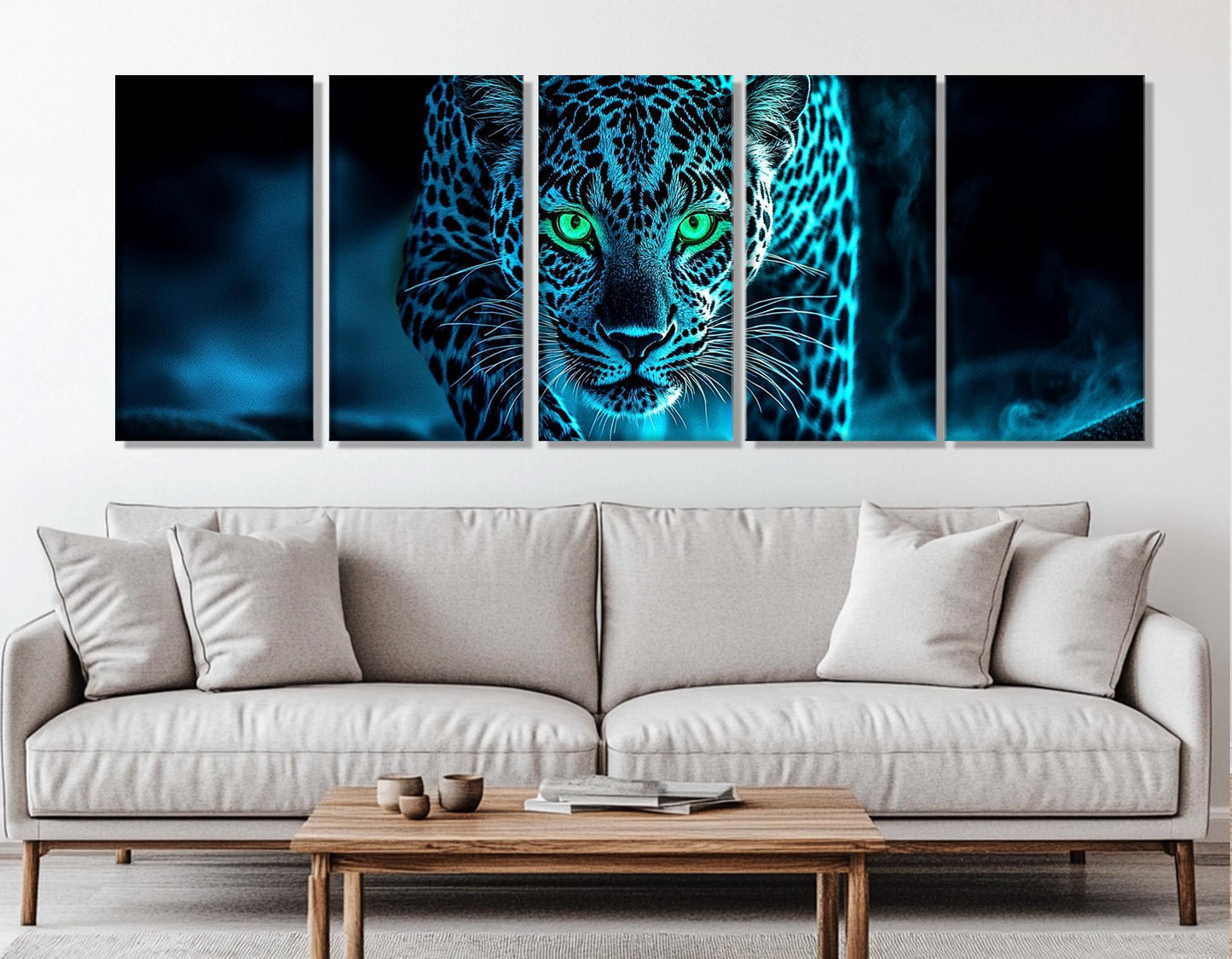 Leopard Canvas Print – Large Framed Canvas Print | Abstract Leopard Painting Ready to Hang