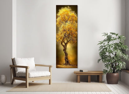 Golden Tree Canvas Print, Golden Tree Art, Modern Rustic Wall Decor, Framed & Ready to Hang