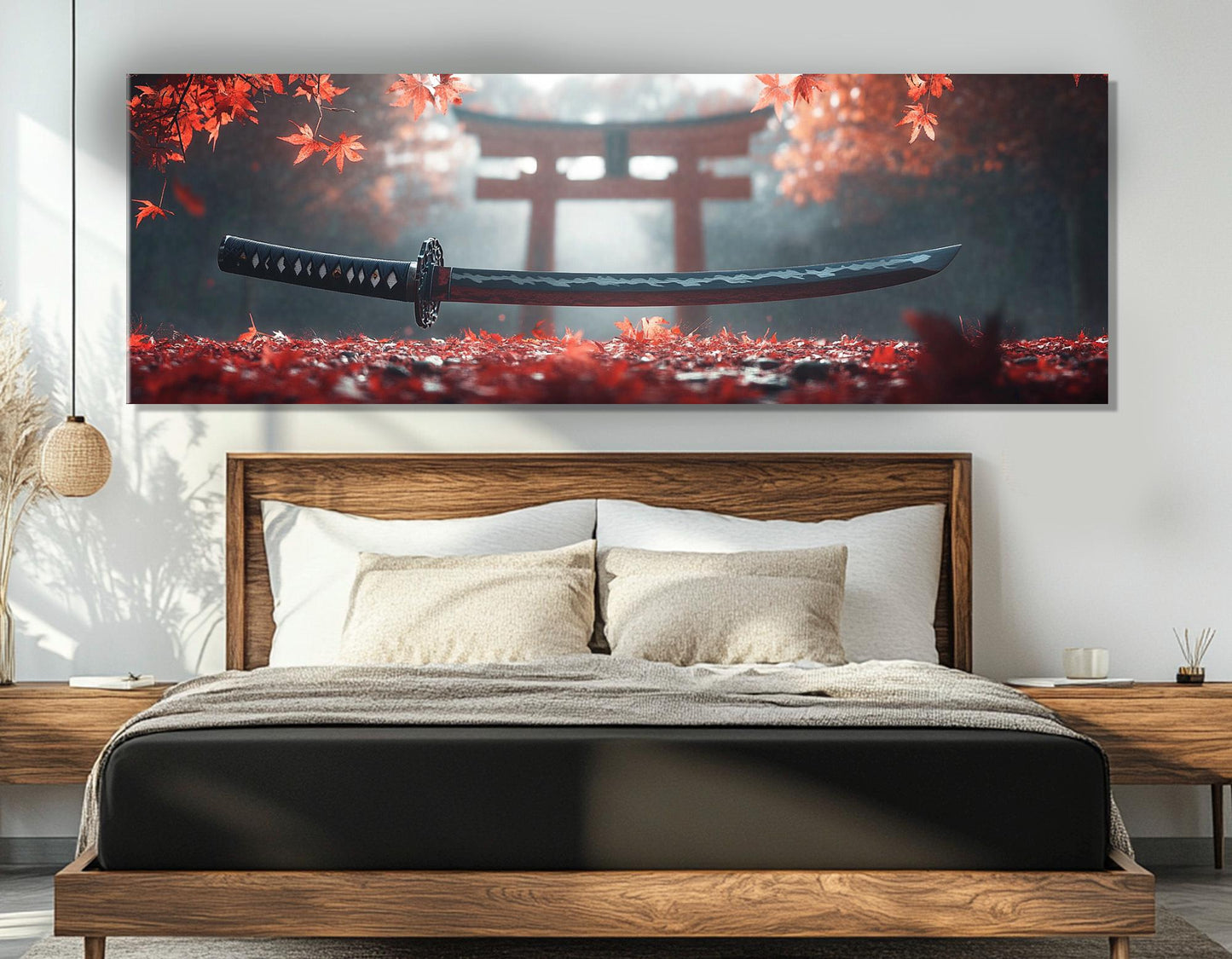 Japanese Katana Canvas | Samurai Sword Art on Cotton Gallery Wrapped Canvas Print