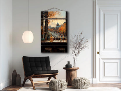 Rustic Bar Print on Natural Wood – Bar Wall Art