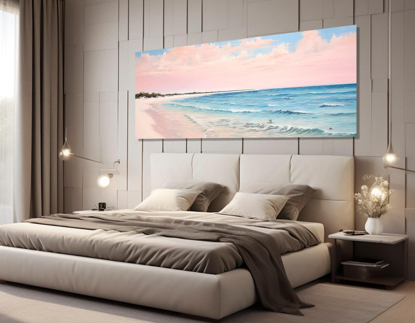 Pink Sand Beach Canvas - Harbour Island Bahamas Wall Art | Framed Gallery Wrapped Print