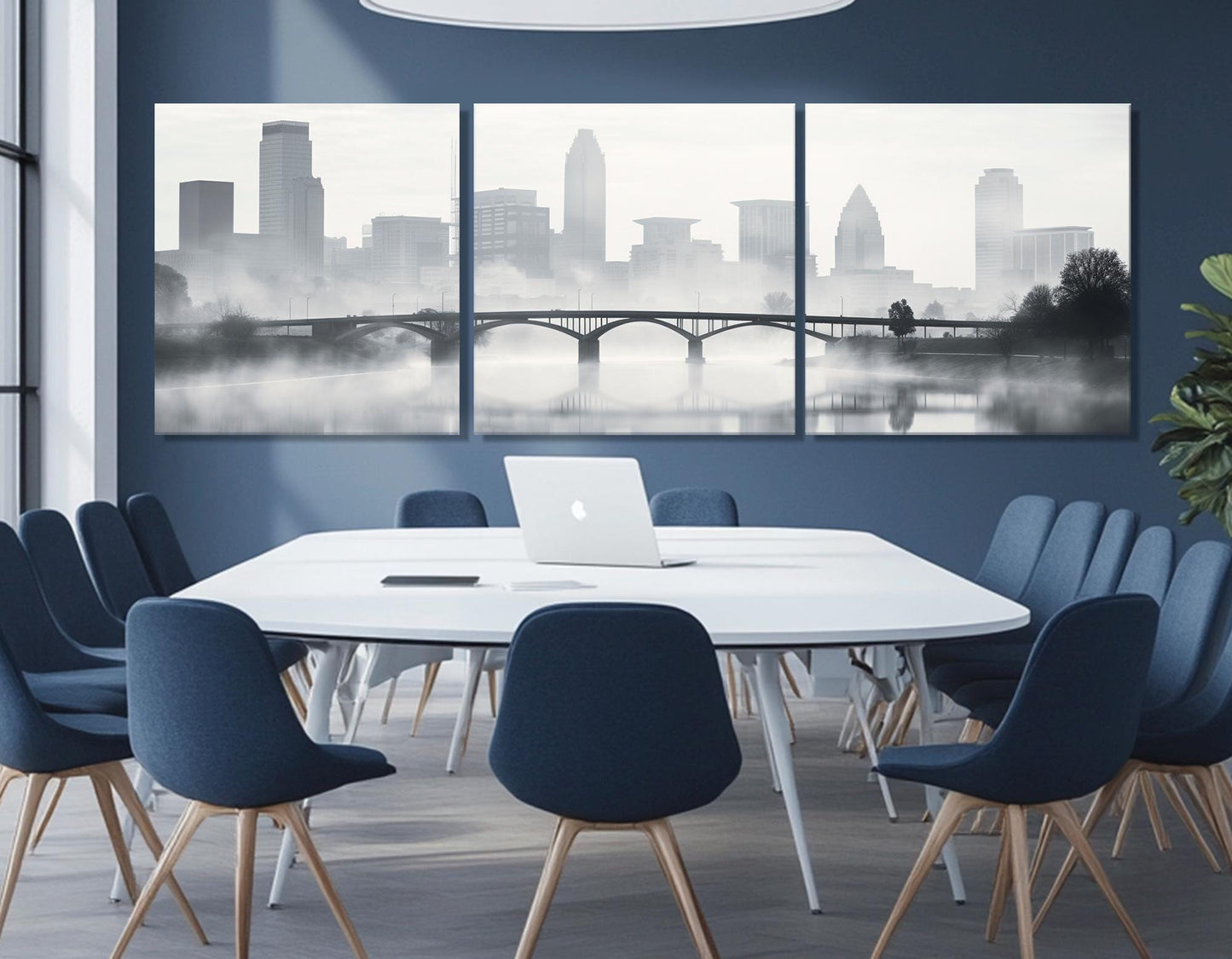 Columbus Canvas Print – Large Gallery Wrapped Cotton Canvas | Abstract City Artwork