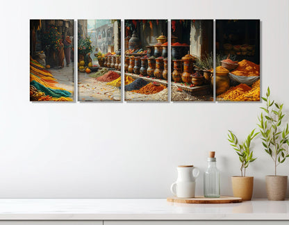 Spices Canvas Print – Indian Wall Art | Kitchen Wall Decor | Framed & Ready to Hang