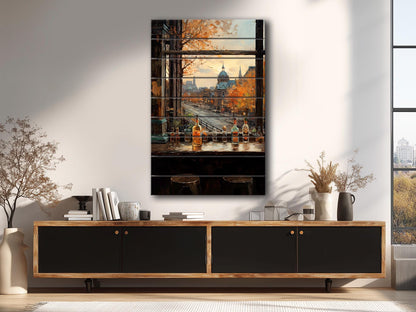 Rustic Bar Print on Natural Wood – Bar Wall Art