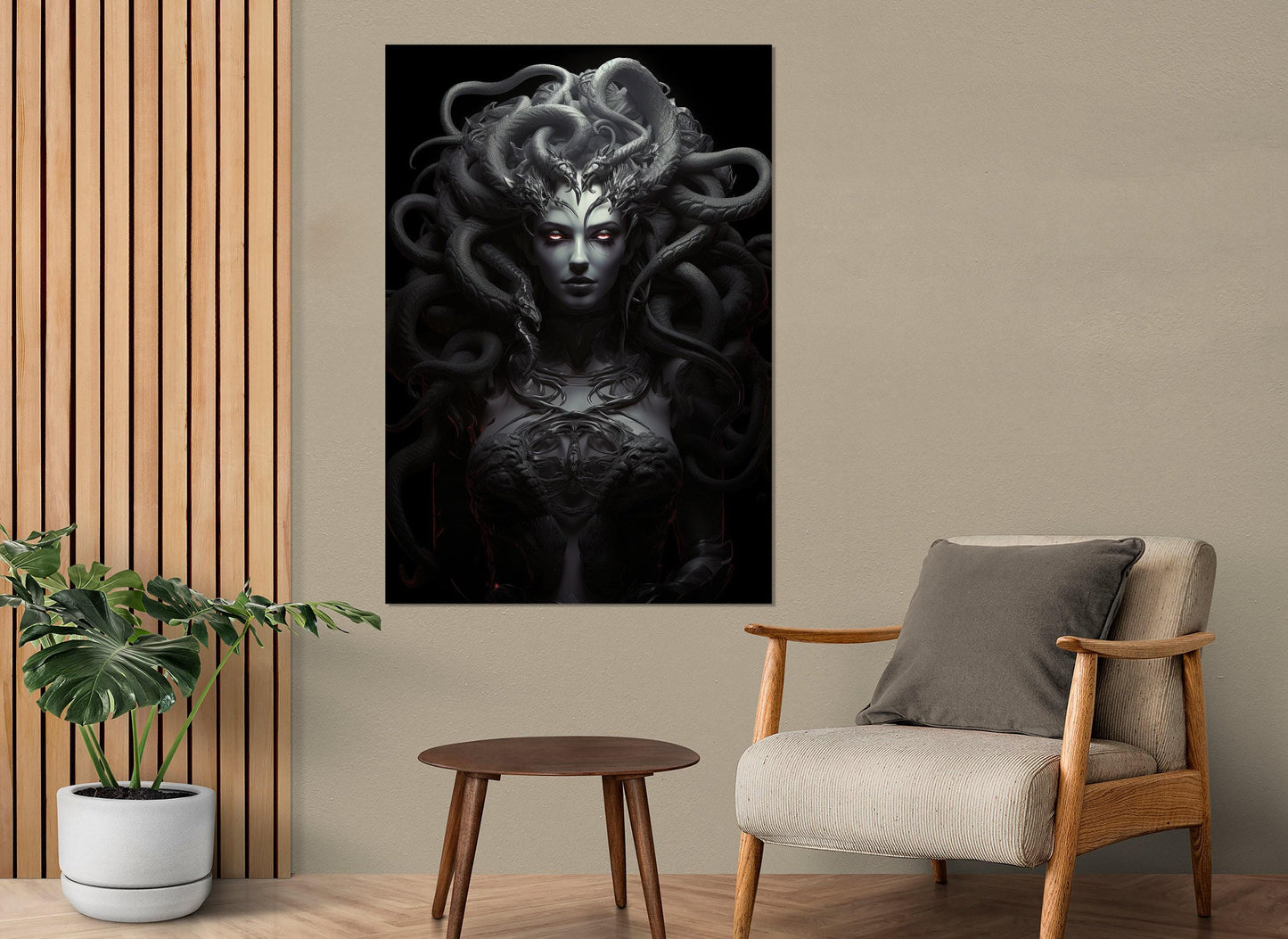 Medusa Gorgon Canvas Print - Greek Mythology Art | Framed & Ready to Hang