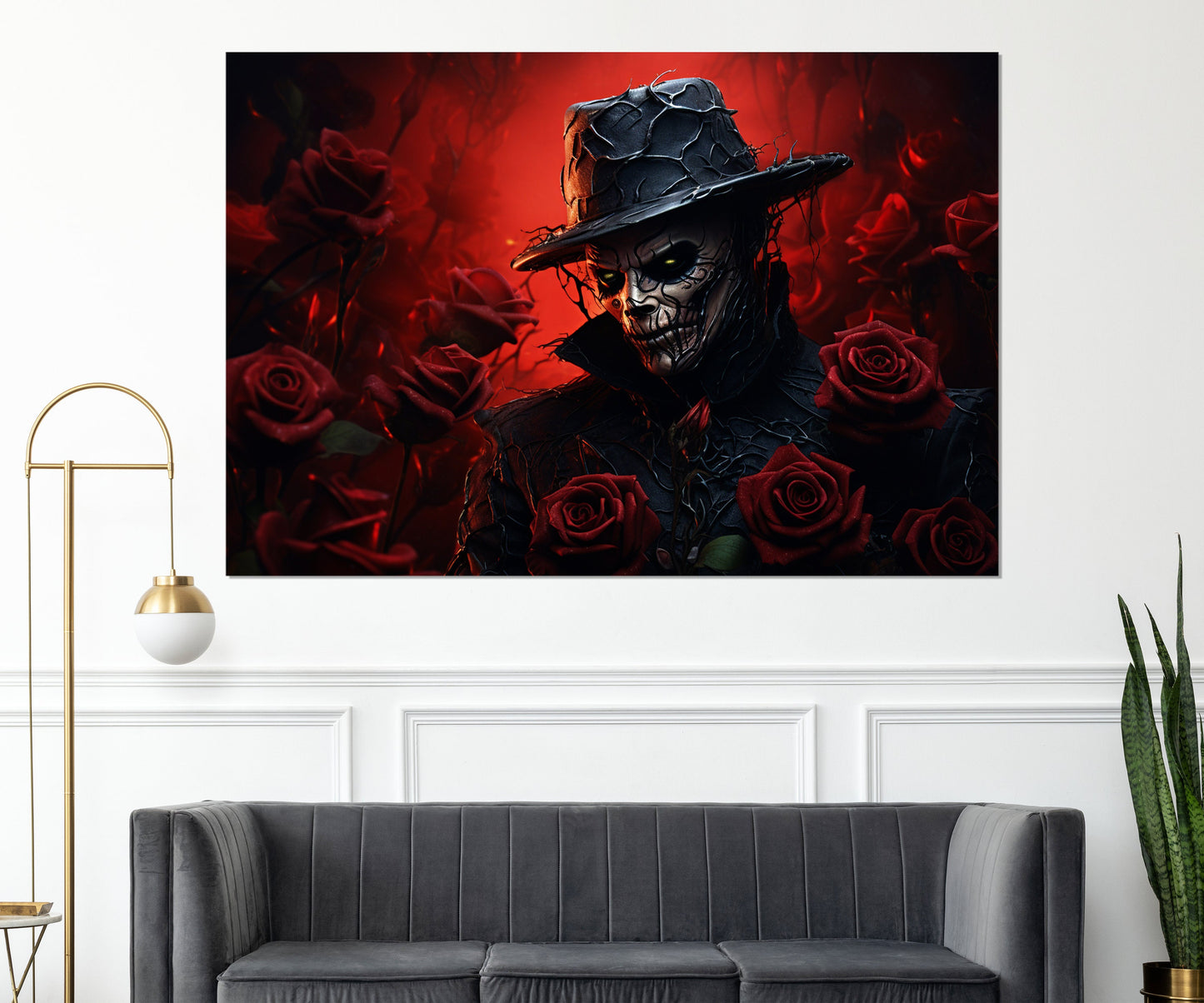 Horror Wall Art - Dark Academia Canvas | Framed Gothic Artwork Ready to Hang