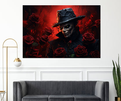 Horror Wall Art - Dark Academia Canvas | Framed Gothic Artwork Ready to Hang