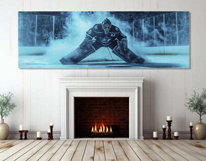 Ice Hockey Wall Art – Abstract Hockey Canvas Print | Ready to Hang Sports Decor