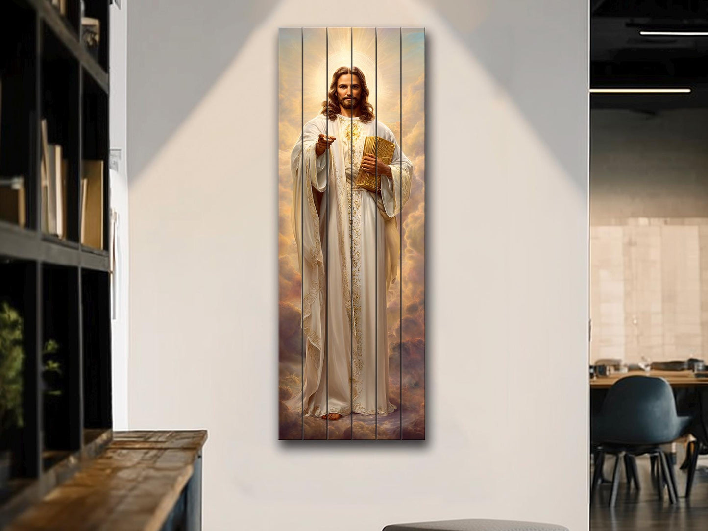 Jesus Christ Wall Art – Sacred Wood Print | Christian Wall Decor on Linden Wood