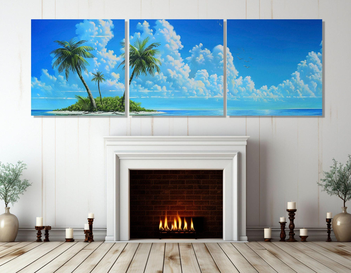 Desert Island Canvas Print – Tropical Wall Art | Framed Canvas Art Ready to Hang