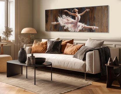 Ballerina Canvas Print - Ballet Wall Art | Framed & Ready to Hang Gallery Wrapped Canvas