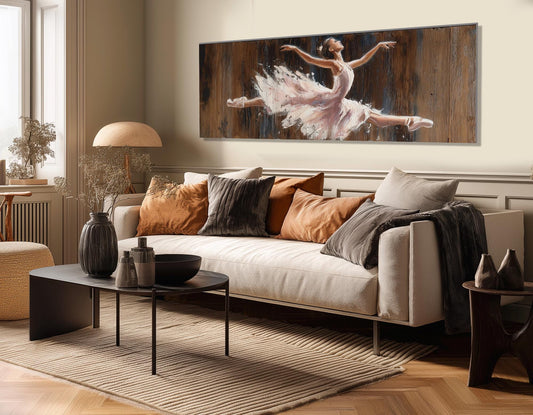 Ballerina Canvas Print - Ballet Wall Art | Framed & Ready to Hang Gallery Wrapped Canvas