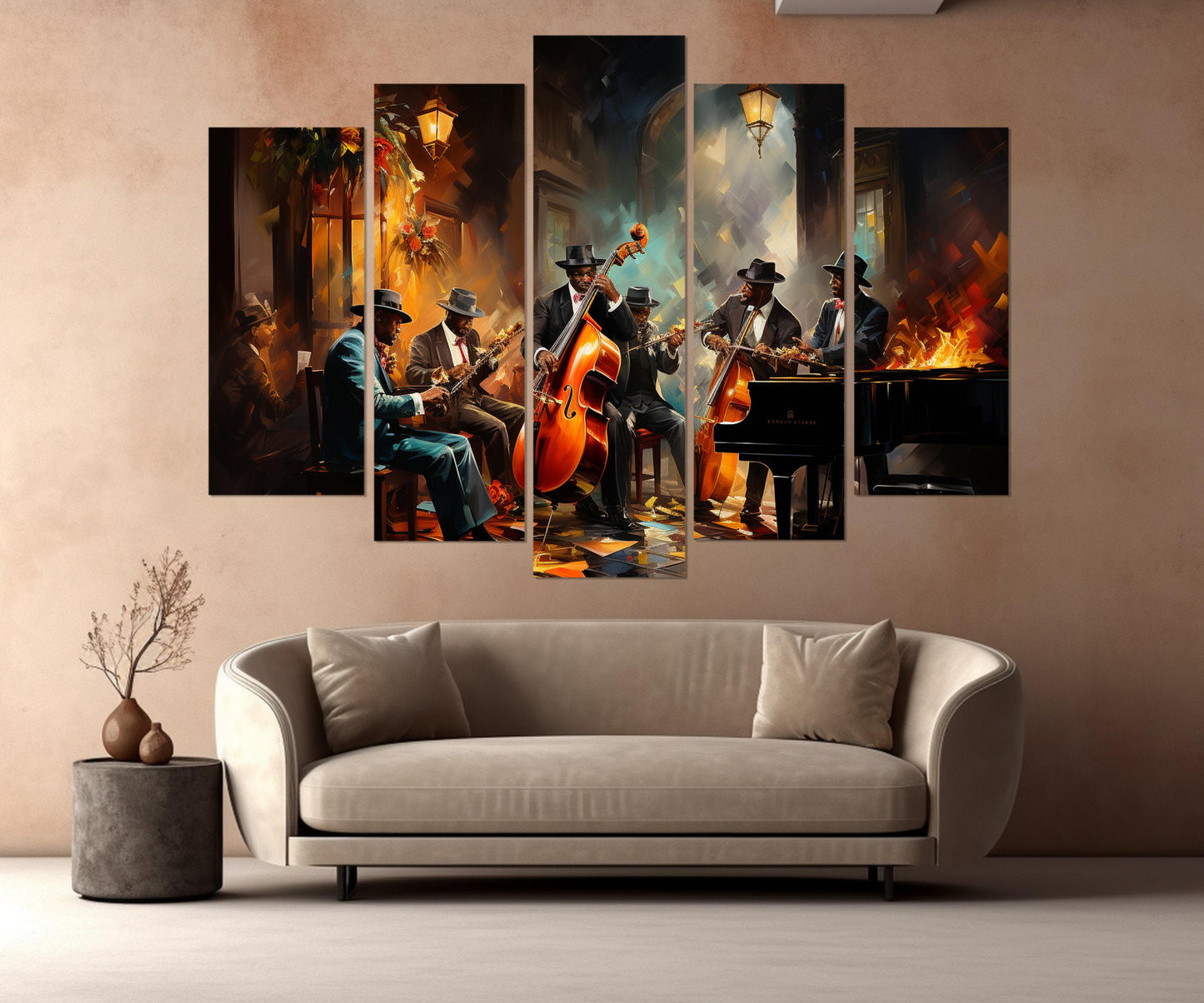 Jazz Band Canvas Print – Vintage Jazz Wall Art | Framed & Ready to Hang