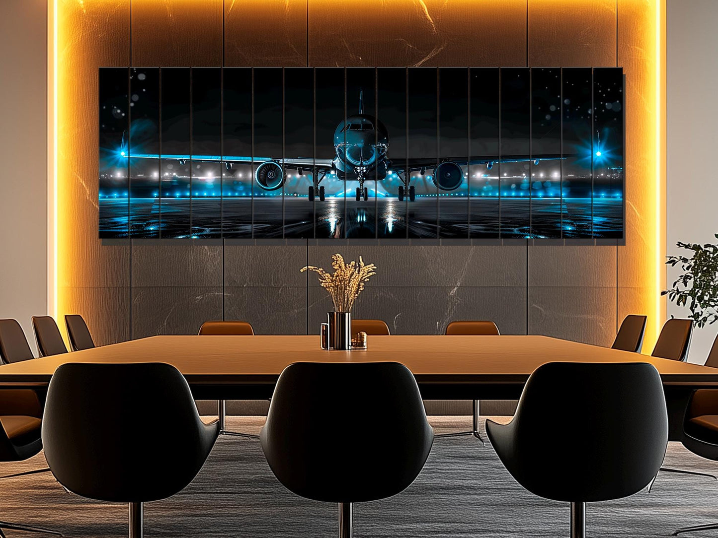 Wood Wall Art - Large Aircraft Wall Art Print on Wood Planks | Pilot Gift Idea
