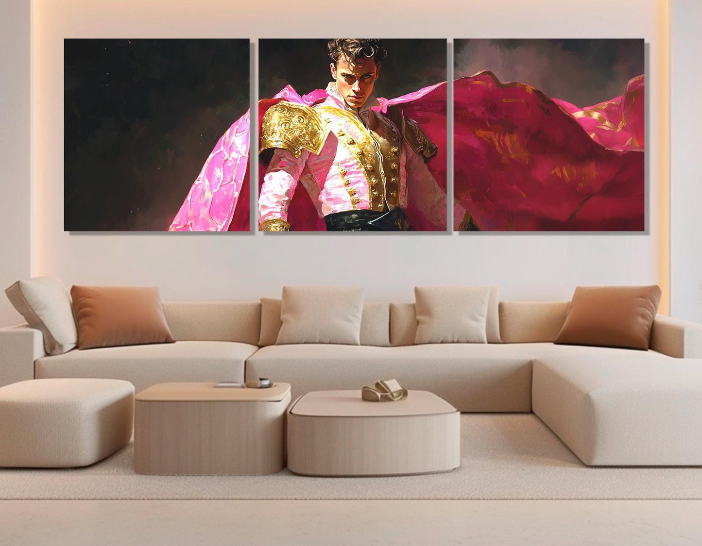 Toreador Canvas Print – Framed Cotton Canvas | Abstract Corrida Wall Art Ready to Hang