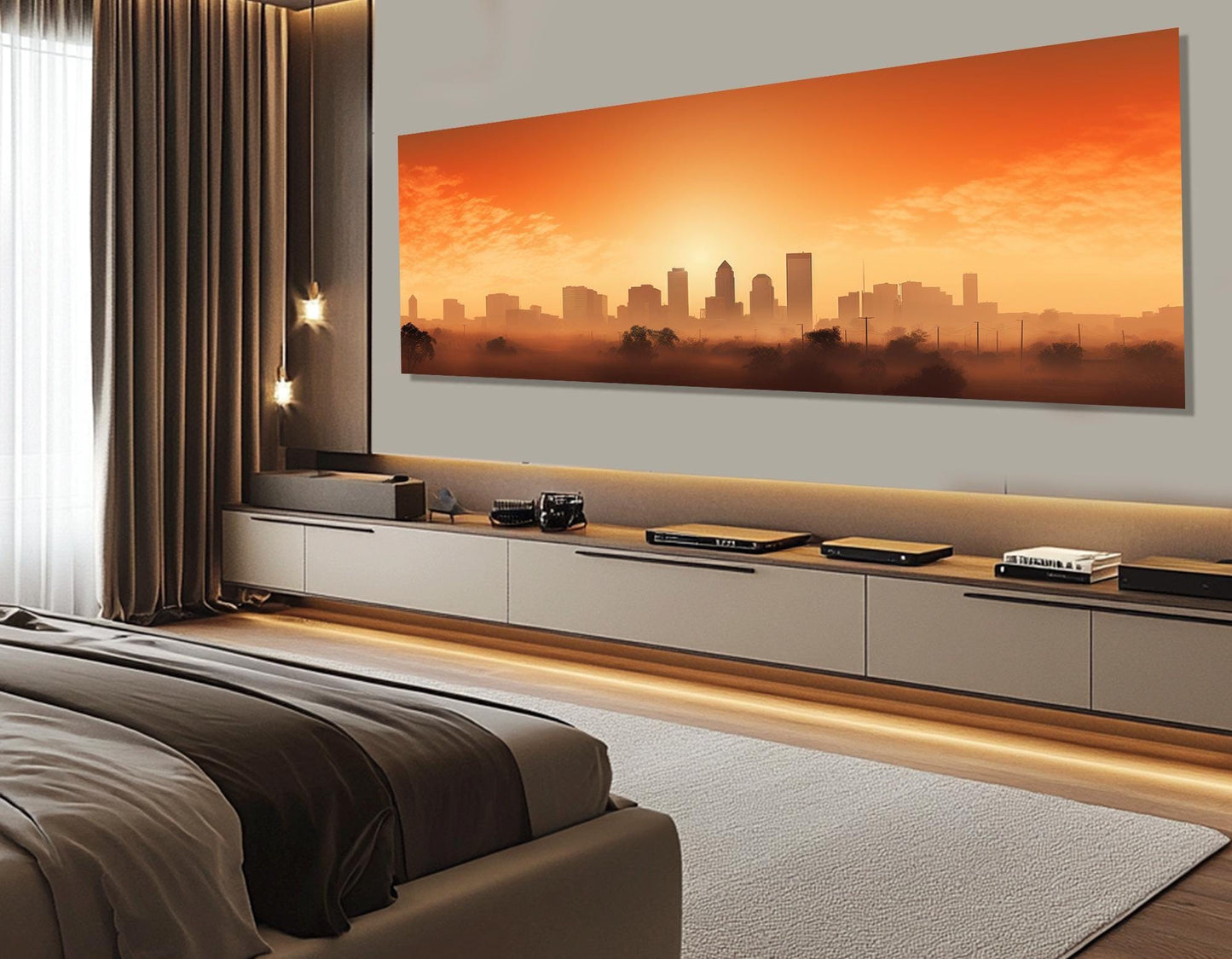 Fort Worth Canvas Print – Large Abstract Wall Art | Ready to Hang Cotton Canvas
