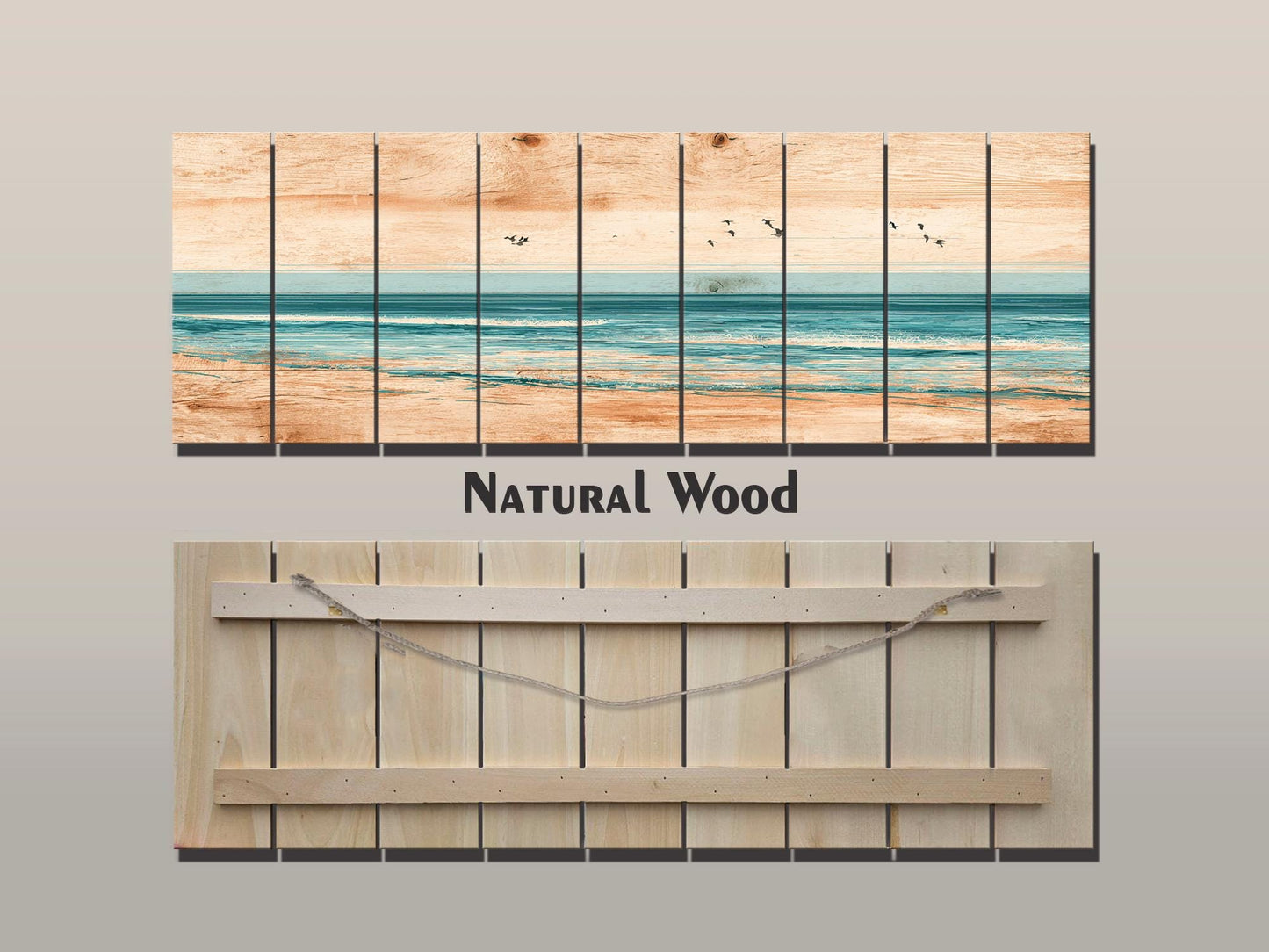 Coastal Wall Art – Pelican Art Print on UV Printed Wood for Beach House Decor