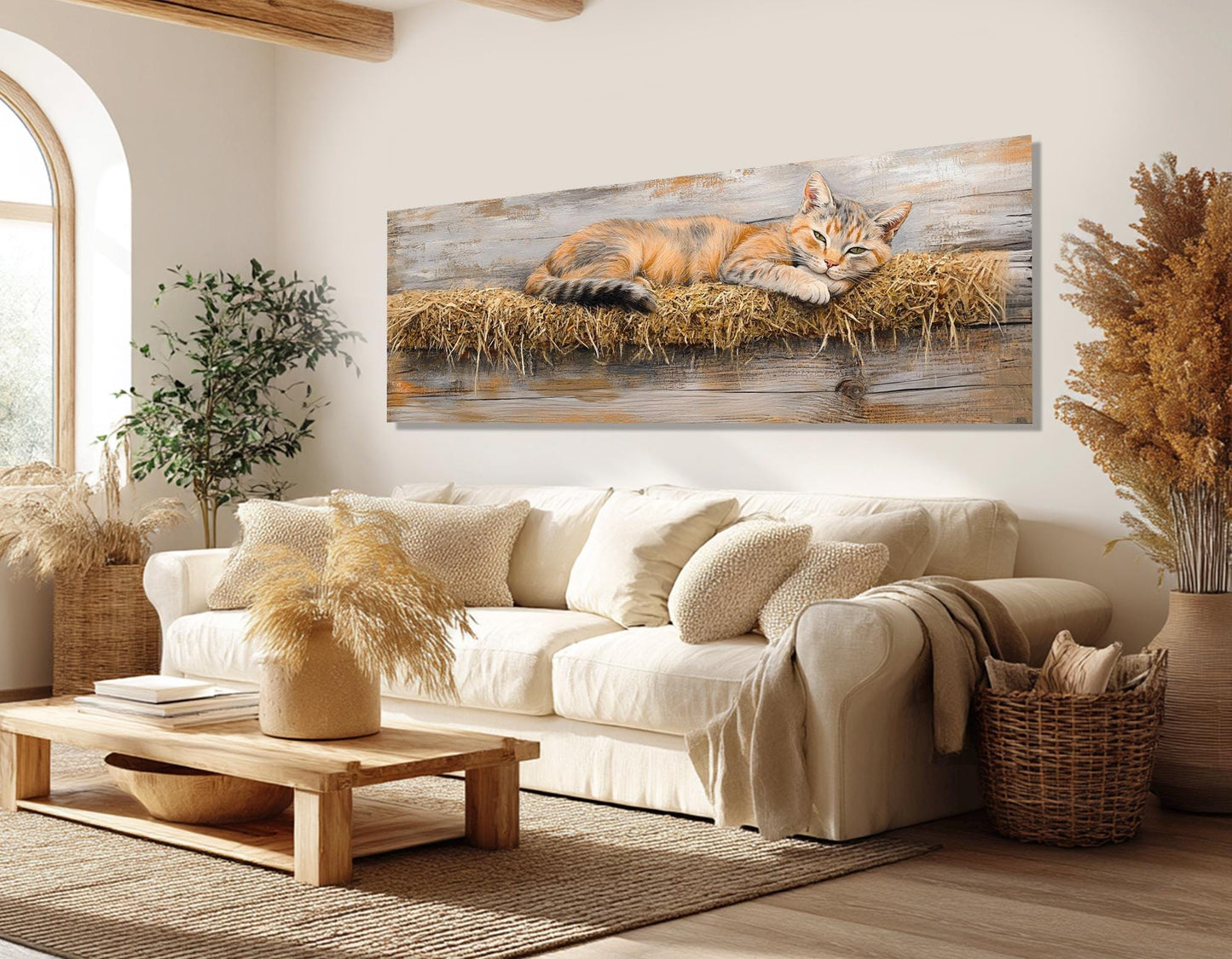 Farm Cat Canvas Print - Red Cat Wall Art | Rustic Cabin Decor | Ready to Hang