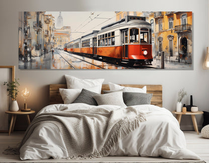 Lisbon Canvas Print – Large Cotton Gallery Wrapped Canvas Wall Art With Frame