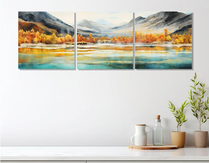 Five Color Ponds Canvas – Huanglong Valley Print on Cotton | Ready to Hang Art