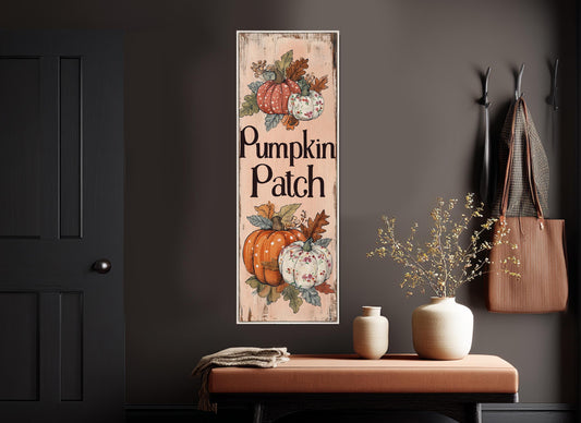 Pumpkin Patch Canvas Print – Rustic Fall Wall Art | Framed & Ready to Hang