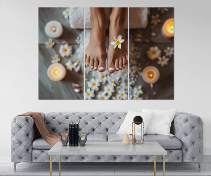 Pedicure Wall Art – Female Feet Spa Canvas Print | Cotton Gallery Wrapped Canvas