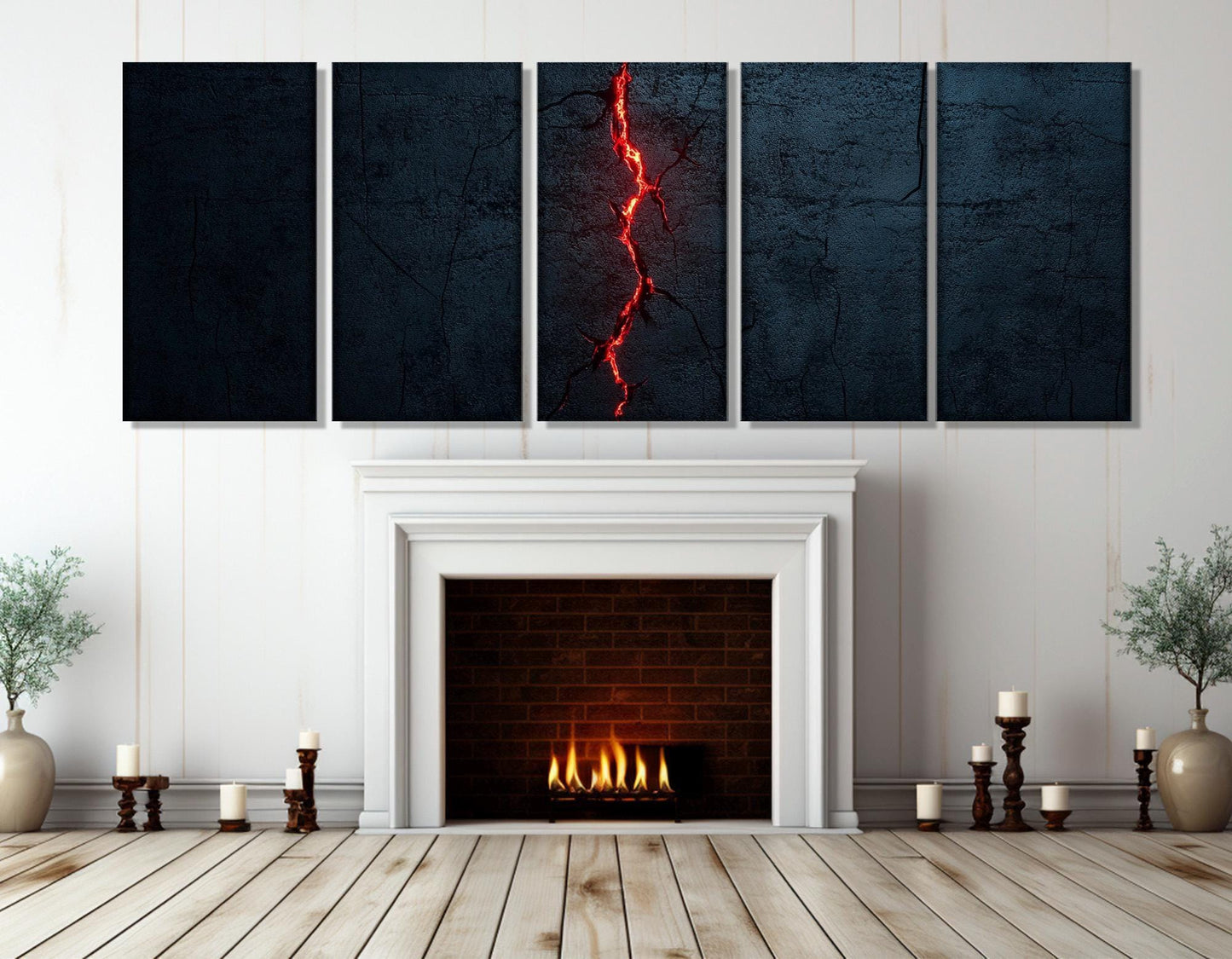 Mysterious Crack Canvas Print – Abstract Wall Art | Framed Canvas Print Ready to Hang