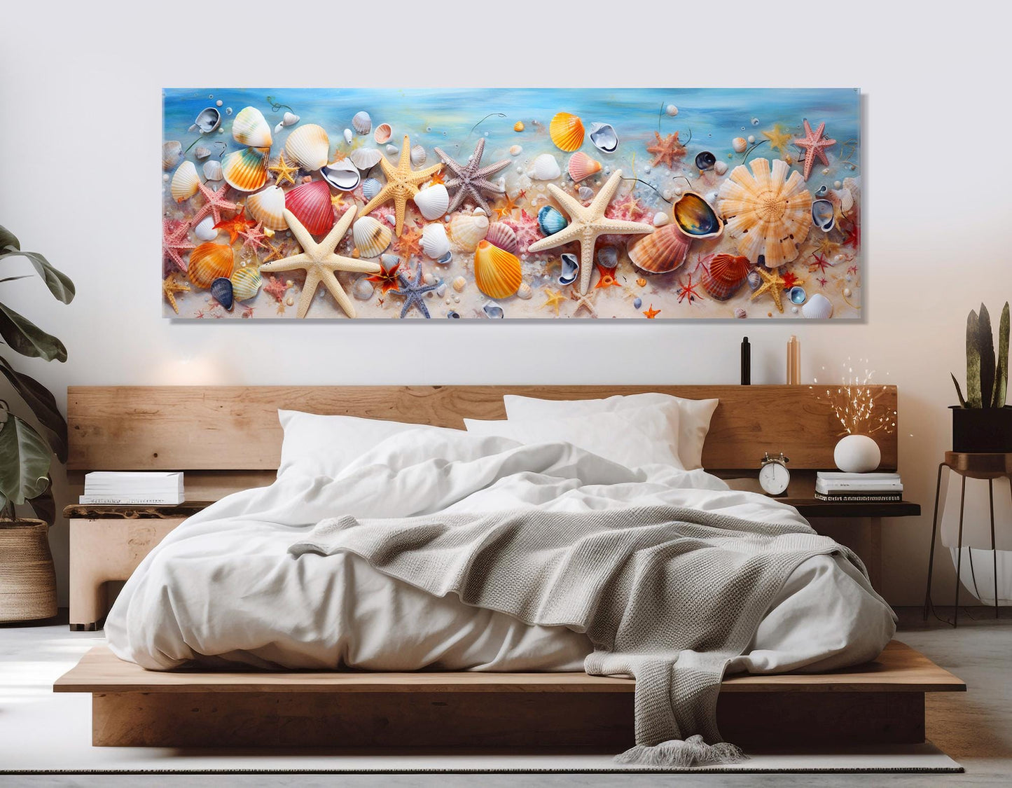 Colorful Seashells Canvas Print - Nautical Wall Decor | Framed Canvas Art Ready to Hang