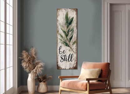 Rustic Canvas Print – Framed Canvas Art | Be Still Wall Decor Ready to Hang