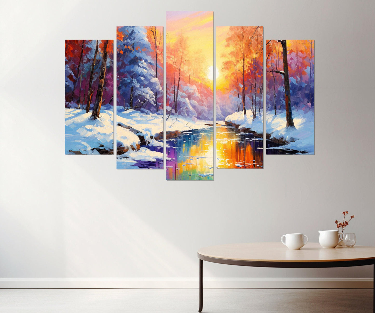 Winter Forest Canvas Print – Sunny Winter Wall Art | Framed Landscape Poster
