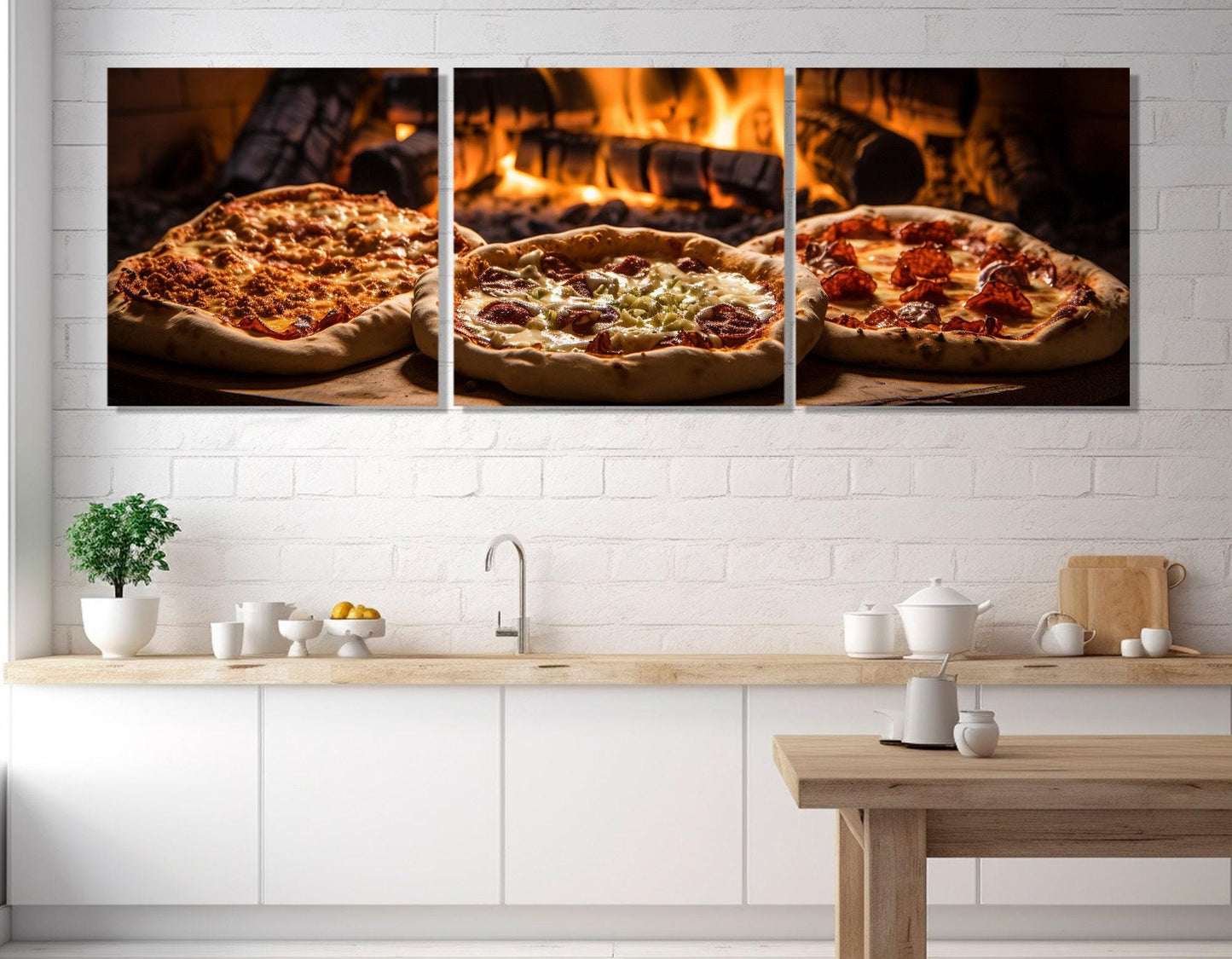 Pizza Canvas Print – Large Framed Cotton Canvas Art | Ready to Hang Wall Decor