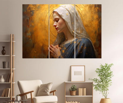 Virgin Mary Canvas Print – Religious Wall Art | Framed & Ready to Hang